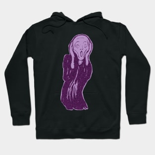 The Scream  minimalized Lollipop Purple Hoodie